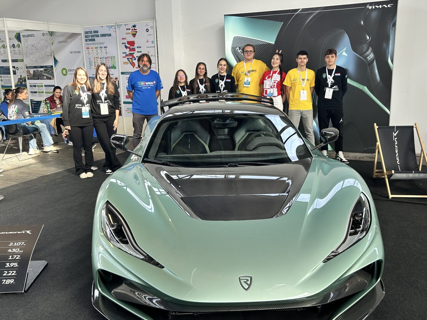 Učenici na predstavljanju automobila Rimac Nevera